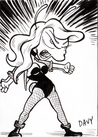 INKtober - Day 25 - Frenchy as Black Canary - SHERPA