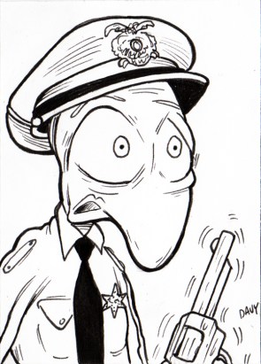 INKtober - Day 26 - Weaver as Barney Fife - SHERPA