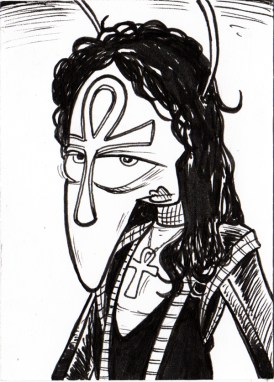 INKtober - Day 29 - Blue as Vinnie Vincent - SHERPA