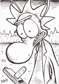 INKtober Day 7 - Charmy as Rick Sanchez LR