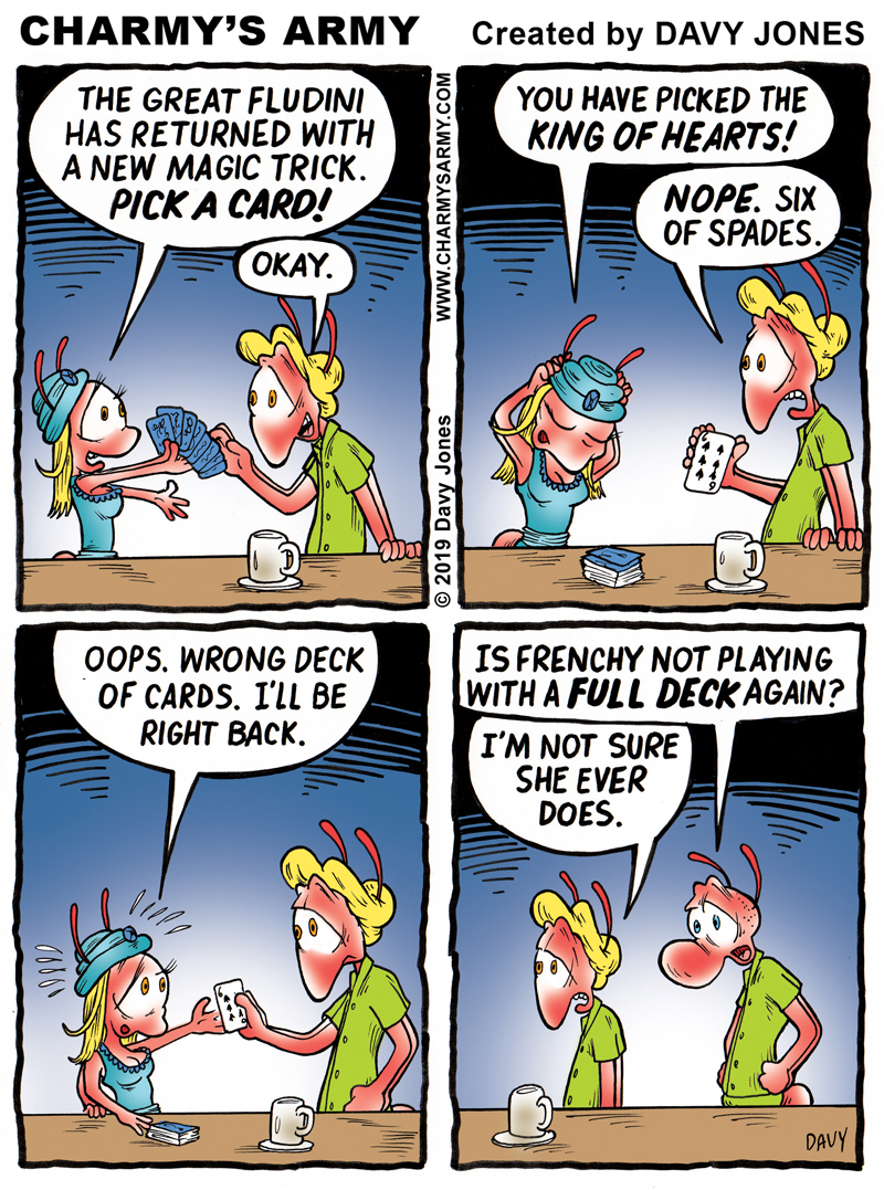 Frenchy returns as the Great Fludini in today's comic strip.