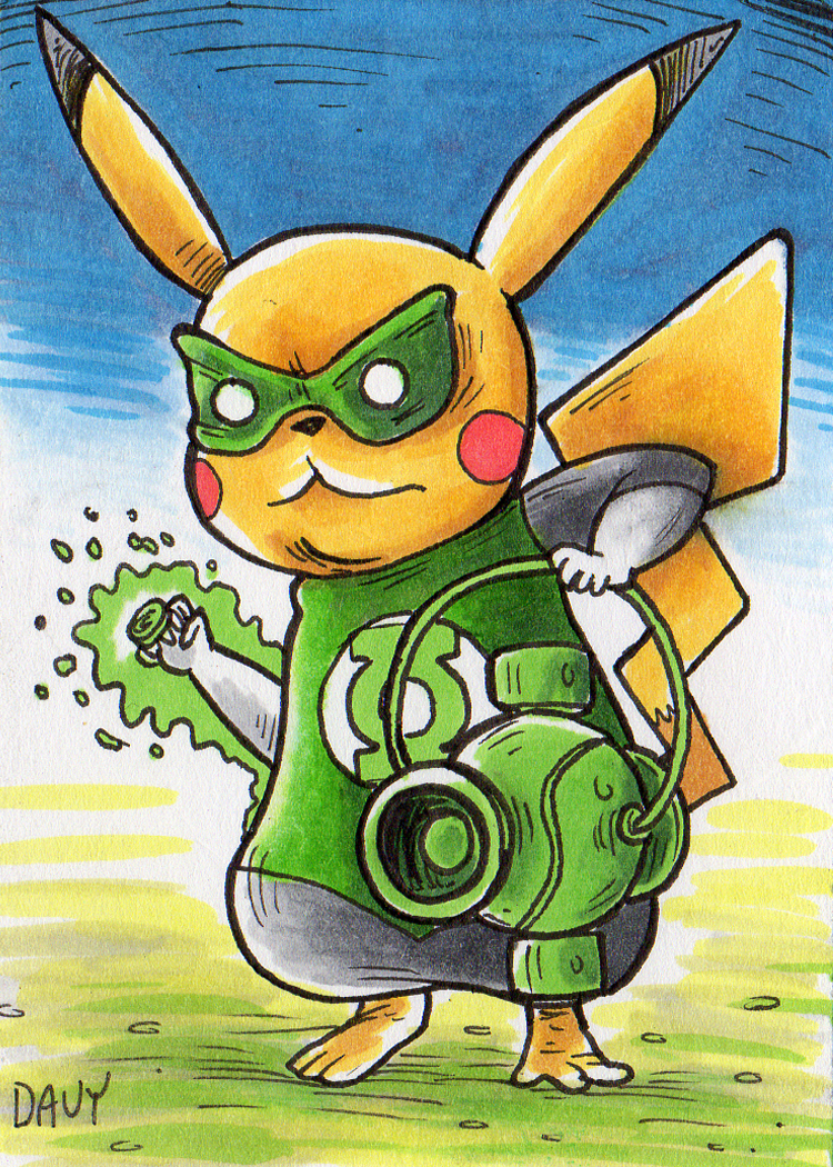 Pikachu as Green Lantern