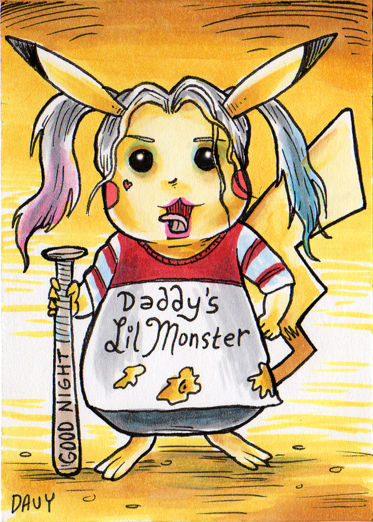Harley Pika Quinn Pikachu mashup
