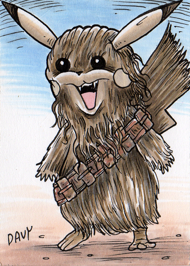 Pikachu and Chewbacca