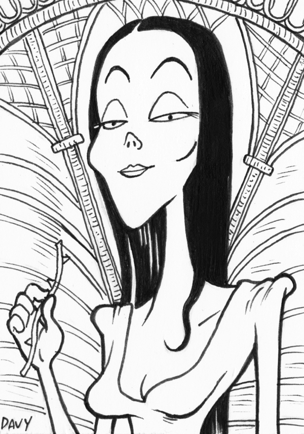 INKtober - Day 4 - Morticia Addams