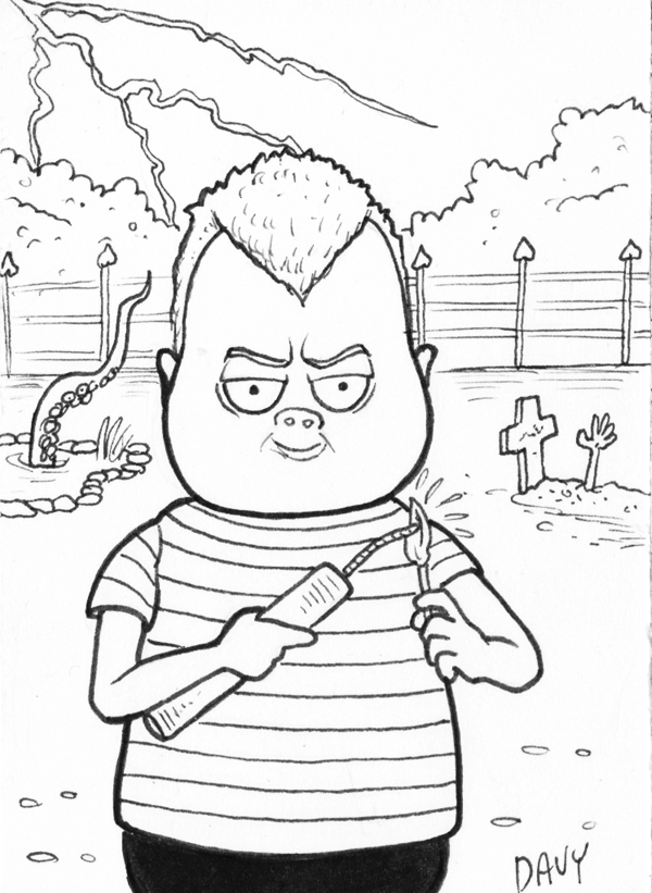 INKtober DAY 5 - Pugsley Addams