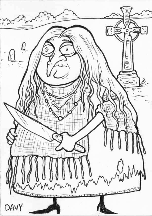INKtober Day 8 - Grandmama from The Addams Family