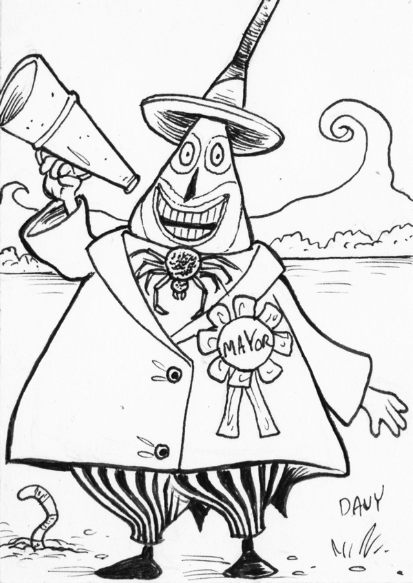 INKtober Day 16 - The Mayor of Halloween Town