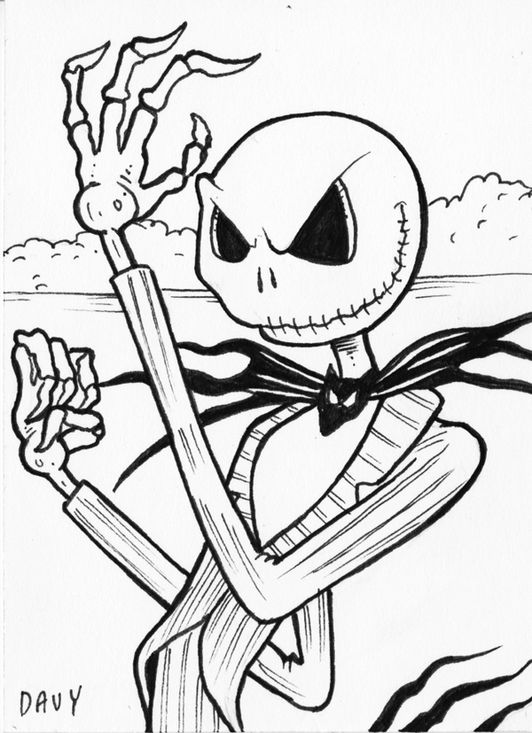 INKtober DAY 19 - Jack Skellington from The Nightmare Before Christmas