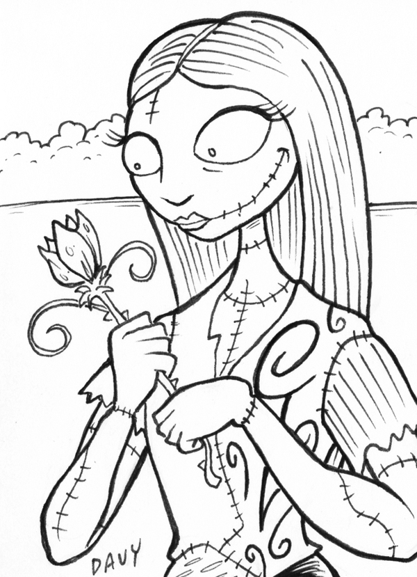 INKtober Day 20 - Sally from The Nightmare Before Christmas