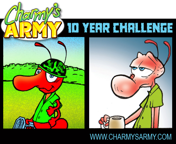 Charmy's 10 year challenge. Man, my comic strip has changed a lot!
