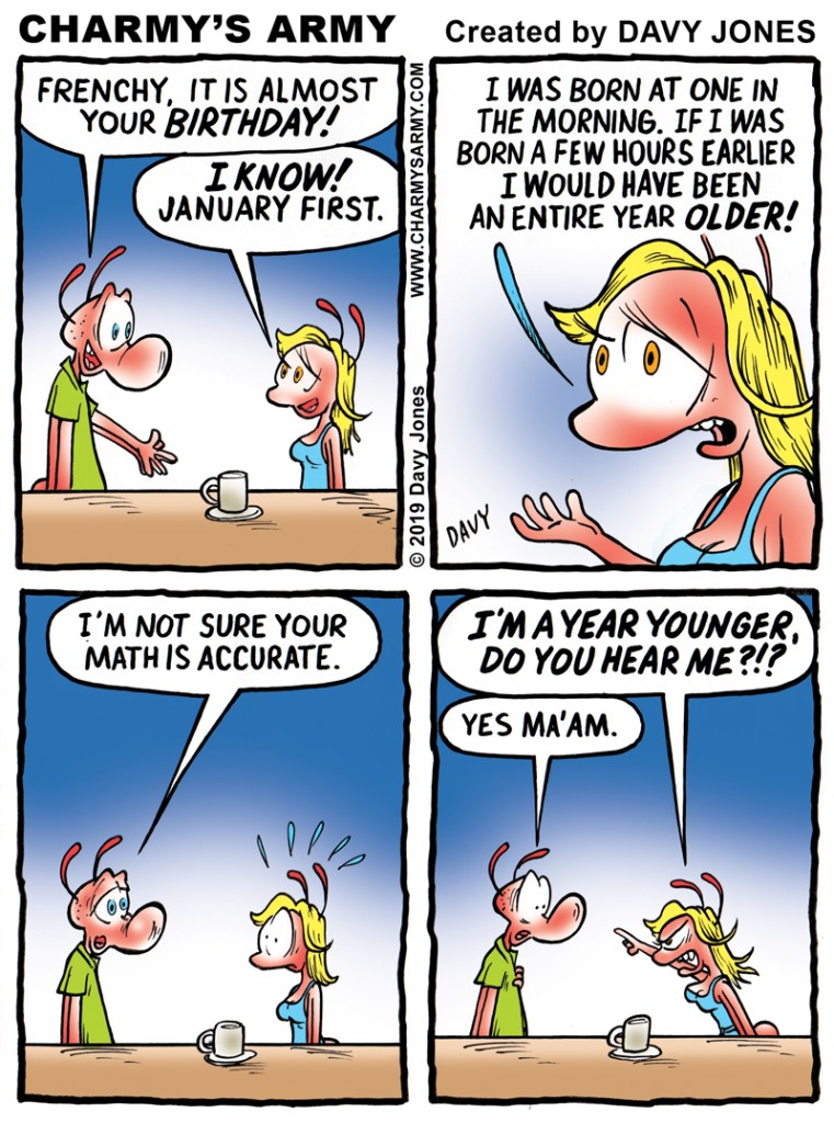 Celebrate Frenchy's Birthday in today's comic strip!