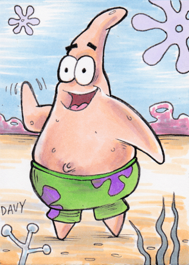 Patrick Star from Spongebob Squarepants drawn by Davy Jones