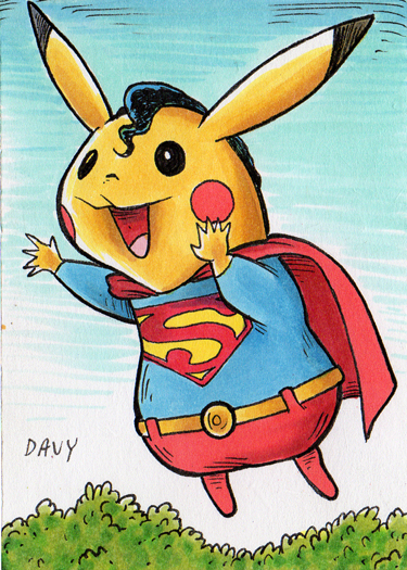 Pikachu as Superman