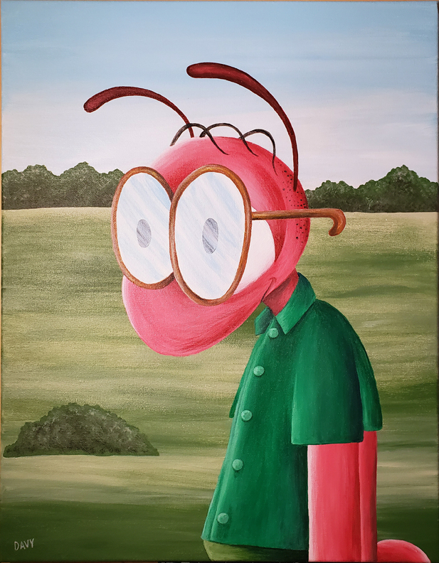 Acrylic Painting of Turtle from my comic strip Charmy's Army