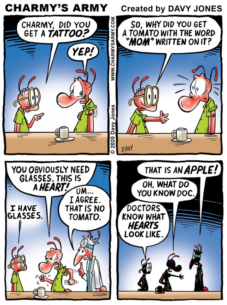 Charmy gets a tattoo in today's comic strip!
