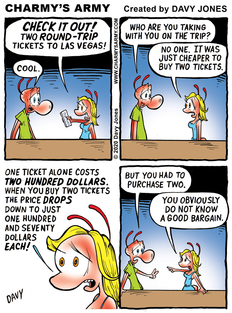 Frenchy is terrible at math in today's comic strip.