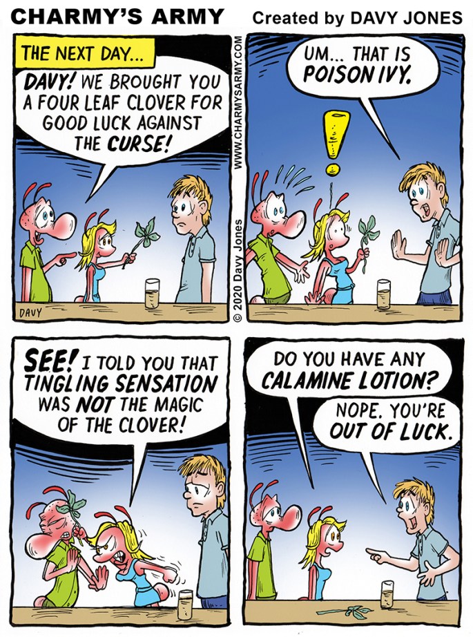 Frenchy is itching to break Davy's curse in today's comic strip!