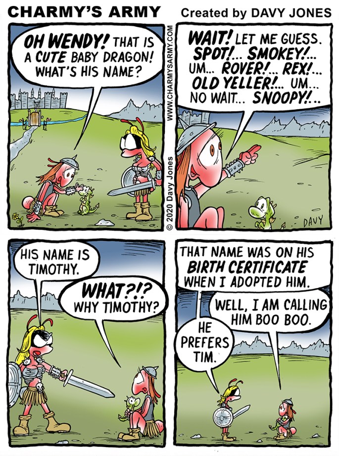 It is a dog's life in today's comic strip starting Warrior Wench Wendy.
