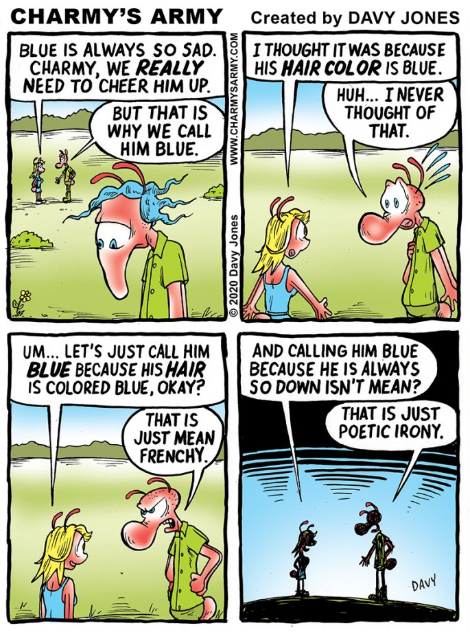 It's a Blue Day in Today's Comic Strip