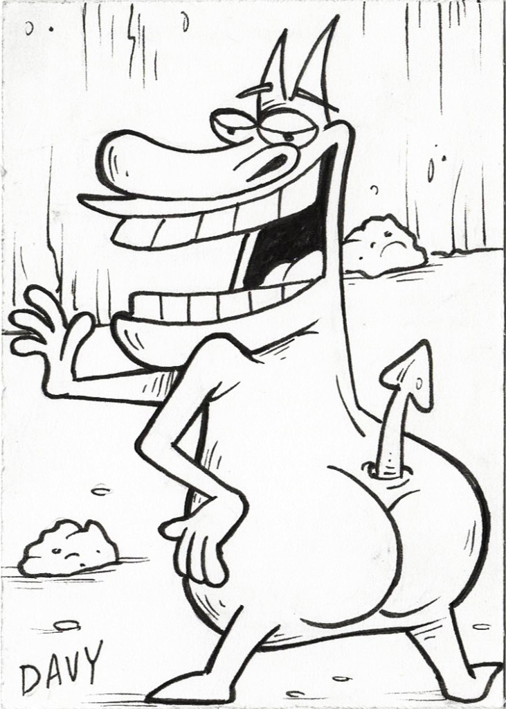 Here is The Devil from one of the weirdest shows I have ever seen, Cow and Chicken. Original art by Davy Jones, creator of Charmy's Army