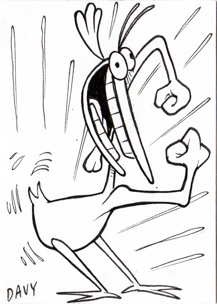 Today's INKtober 2020 drawing is CHICKEN from the animated series Cow and Chicken. Original art by Davy Jones, creator of Charmy's Army.