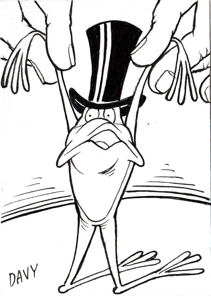INKtober Day 16 - The WB Frog. Original art by Davy Jones, creator of Charmy's Army