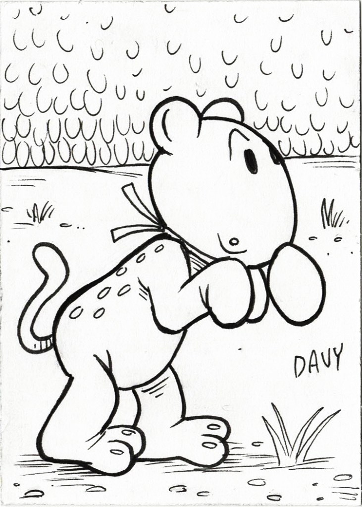 Inktober Day 6 - Eugene the Jeep by Davy Jones, creator of Charmy's Army the Comic Strip.