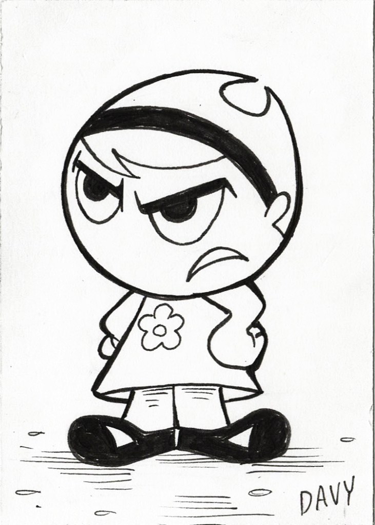 INktober 2020 - Mandy from "The Grim Adventures of Billy and Mandy". Art by Davy Jones, creator of Charmy's Army.