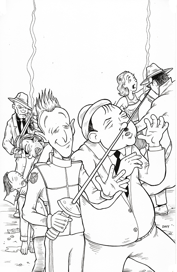 INKtober 2020 - Day 31 - Laurel and Hardy by Cartoonist Davy Jones