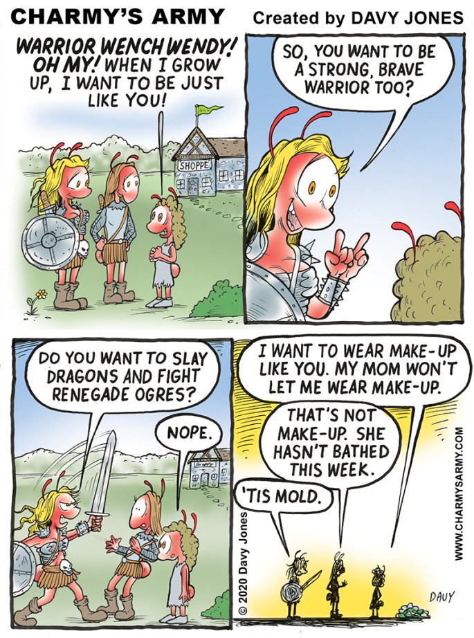 Warrior Wench Wendy Greets a Young Fan in Today's Comic Strip