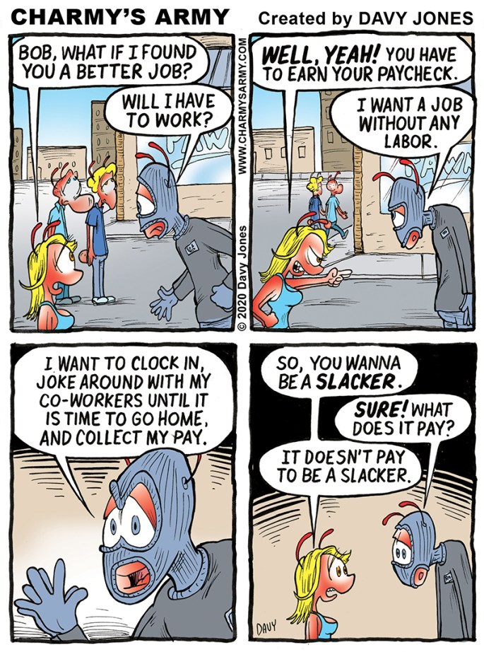 Frenchy offers sound advise in today's comic strip.