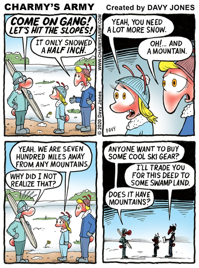 Charmy is ready to Hit the Slopes in Today's Comic Strip