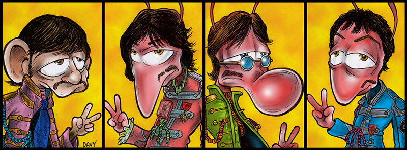 The Beagles - John Lemon, Paul McCutney, George Harrisburg, and Dingo Scarr.