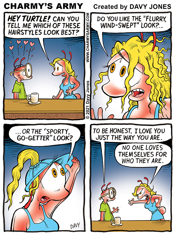Frenchy looking HOT with her new, sexy hair-do’s in today’s comic&nbsp;strip