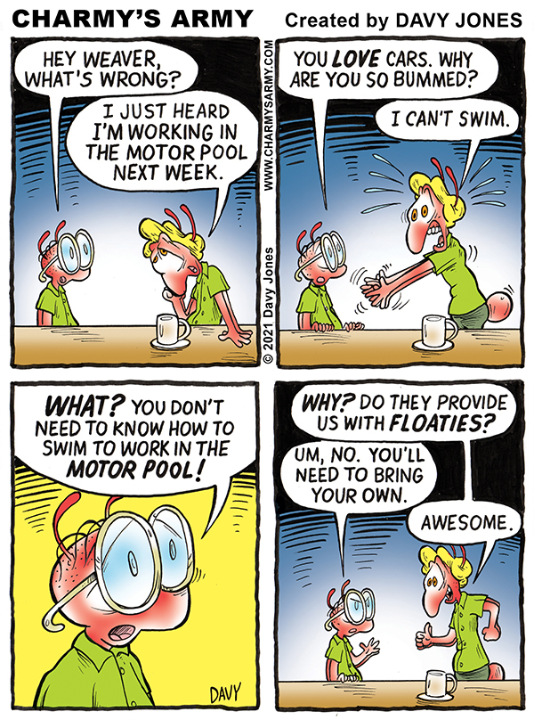 WEAVER GOES OFF THE DEEP END IN TODAY’S COMIC&nbsp;STRIP
