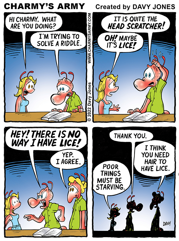 Charmy Ponders a REAL Head Scratcher in Today’s Itchy Comic&nbsp;Strip