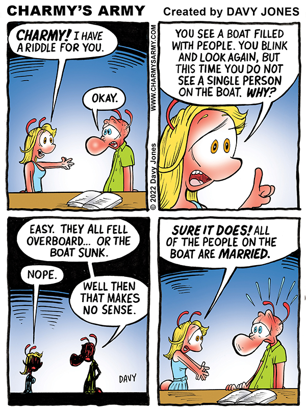 Frenchy is RIDDLED with Crazy Brain Teasers in Today’s Comic Strip and&nbsp;Blog