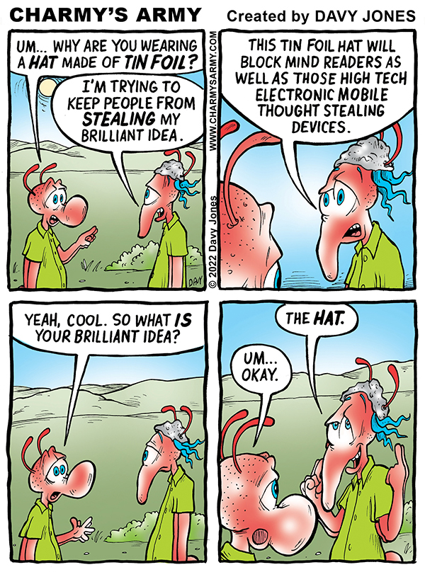Blue’s Thought-Stealing Hat Protects a Brilliant Idea in Today’s Comic&nbsp;Strip