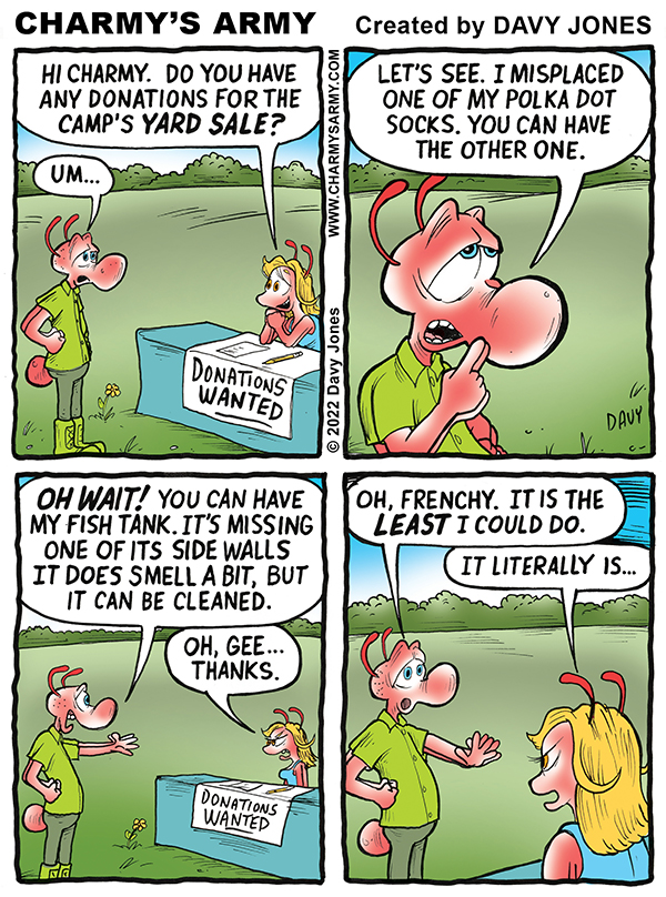 Frenchy looks for Charitable Donations in Today’s Comic&nbsp;Strip