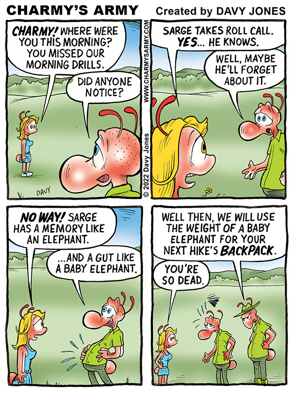 Charmy Can Run but He cannot Hide from Sarge in Today’s Comic&nbsp;Strip