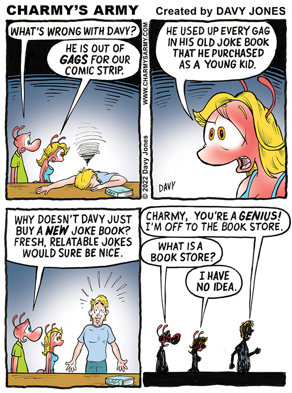 Davy Runs Out of Gags for Today’s Comic&nbsp;Strip