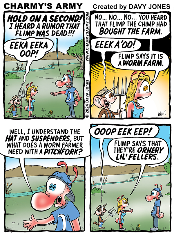 May 5, 2024: New Comic Strip Release on Worm Farming by Charmy’s Army – PART&nbsp;1