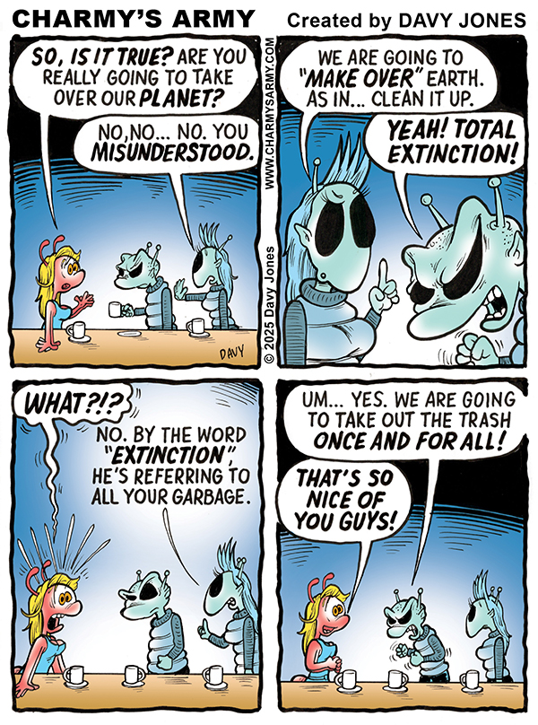 March 13, 2025: New Comic Strip from Charmy’s Army the Comic Strip – “World Dummination’” Part&nbsp;2