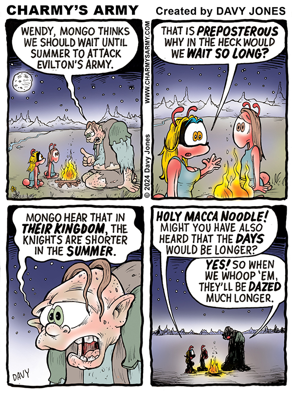 December 13, 2024: New Comic Strip from Charmy’s Army – “Mongo’s Knight&nbsp;Moves”
