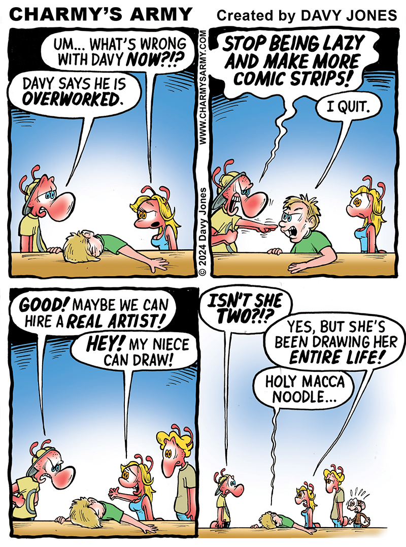 October 12, 2024: New Comic Strip from Charmy’s Army – “Davy Gets Replaced by a Two Year Old” – Part&nbsp;1