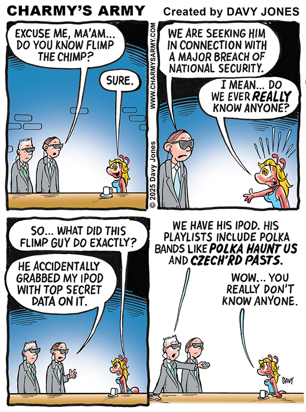 September 4, 2025: New Comic Strip from Charmy’s Army the Comic Strip – “Flimp Czechs Out – Part&nbsp;1”