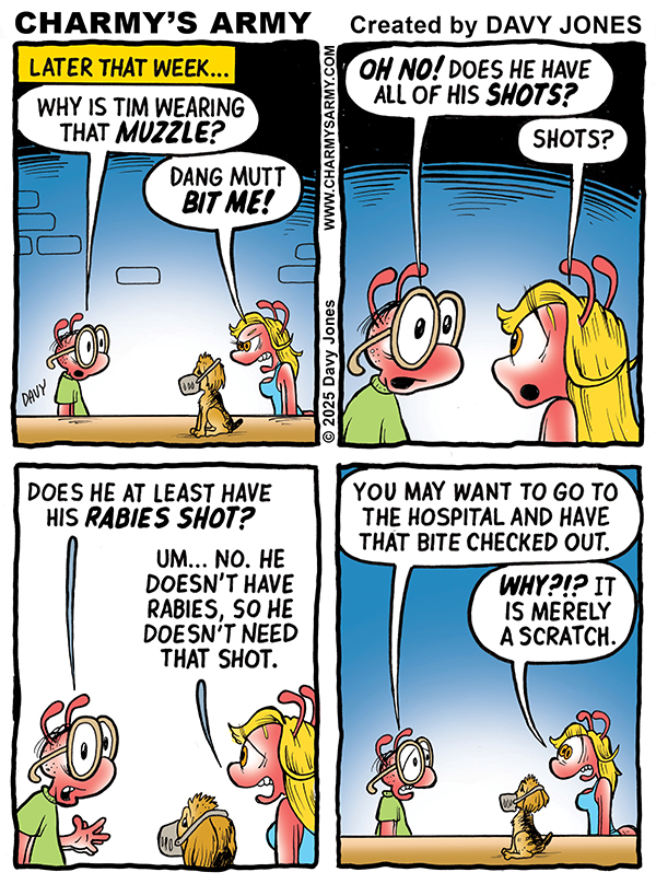 December 26, 2025: New Comic Strip from Charmy’s Army the Comic Strip – “Tim’s Tales and Yogi’s Truth: A Legacy of Love” Comic Strip 5 of&nbsp;6