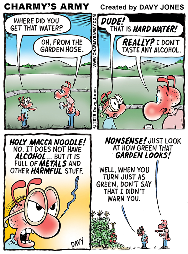 July BONUS STRIP Two of Two from Charmy’s Army the Comic Strip – “Green with&nbsp;Benzene”
