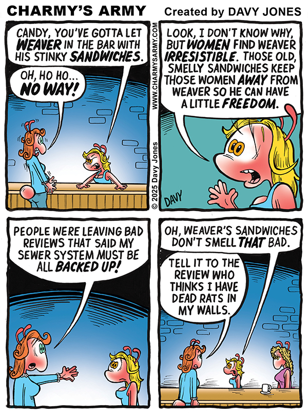 August 29, 2025: New Comic Strip from Charmy’s Army the Comic Strip – “Ranking the Bar – PART&nbsp;5”